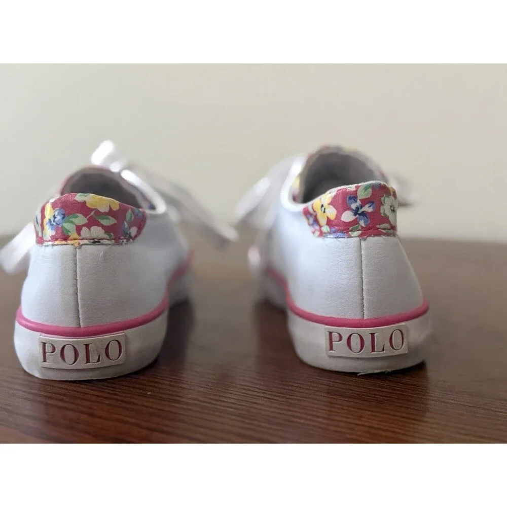 Polo Ralph Lauren Fantor III White Shoes Kids Girls Toddler Size 10